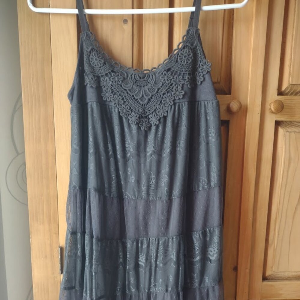 Xhiliration, X-Small, Gray mini party dress - Picture 2 of 7